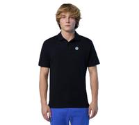 NORTH SAILS Uomo Polo in Piquet di Cotone con Maniche Corte - vestibilità Regular (L, Nero)