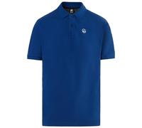 NORTH SAILS Uomo Polo in Piquet di Cotone con Maniche Corte - vestibilità Regular (M, Ocean Blue)