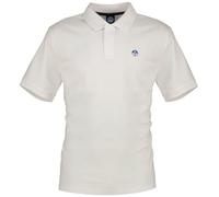 NORTH SAILS Uomo Polo in Piquet di Cotone con Maniche Corte - vestibilità Regular (XL, Bianco)