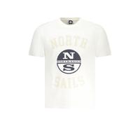 North Sails White Cotton Men T-Shirt - XL