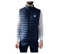 NORTH SAILS Zephyr Ultralight 100 grm - Gilet Uomo in tessuto New Nylon Soft riciclato con rivestimento idrorepellente (IT, Testo, L, Regular, Regular, Navy Blue)