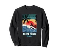 North Shore Hawaii Beach Surf Vintage Retro Palma Felpa