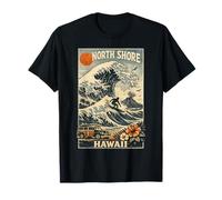 North Shore Hawaii Surf Vintage Beach Life Maglietta