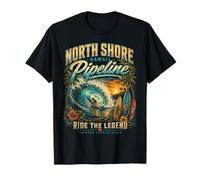 North Shore Pipeline Hawaii Ride The Legend Surf Addcited Maglietta