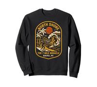 North Shore Surfing The 7 Mile Miracle Vintage Beach Li da Uomo Felpa