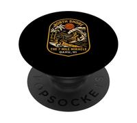 North Shore Surfing The 7 Mile Miracle Vintage Beach Li da uomo PopSockets PopGrip Adesivo
