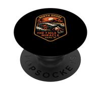 North Shore Surfing The 7 Mile Miracle Vintage Beach Li da uomo PopSockets PopGrip Adesivo
