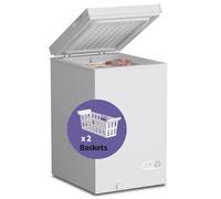 Northair Chest Freezer - 3.5 Cu Ft with 2 Removable Baskets - Reach In Freezer Chest - Quiet Compact Freezer - 7 Temperature Settings - White