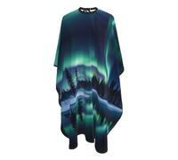 Northern Aurora Borealis Unisex Mantello Da Barbiere Regolabile Mantella Parrucchiere Professionale Mantella Taglio Capelli Per Uso Domestico Tagliare I Capelli Acconciatura 168X140Cm