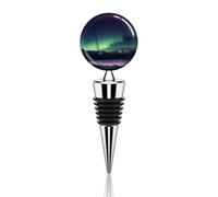 Northern Aurora Night - Tappo per bottiglia di vino, riutilizzabile, con chiusura sottovuoto, ideale come regalo per bar, feste, matrimoni, celebrazioni