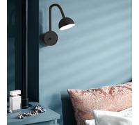 Northern Blush Lampada da parete LED, nero opaco