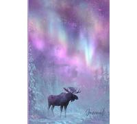 Northern Light Majesty Journal: A Notebook Featuring a Realistic Moose Under the Aurora Borealis Sky with Snow, Stars, Glittering Light, and Gentle ... Writing, Reflections, and Creative Expression