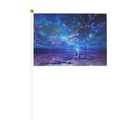 Northern Lights - Bandiere da sventolamento a mano, confezione da 6 e 10 bandierine palmari, per sfilate, feste, bar, compleanni