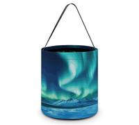 Northern Lights - Cestino per caramelle con stampa di Halloween o dolcetto o scherzetto, secchiello regalo per feste di Halloween o forniture quotidiane, stile, taglia unica