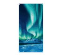 Northern Lights Copertura Porta Banner 90x180cm Festone Festone Stagionale Cartello di Benvenuto Decorazione Verticale Porta Appeso Per Portico Ingresso Giardino Decor