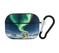 Northern Lights - Custodia protettiva per AirPods Pro con anello portachiavi, custodia protettiva rigida per AirPods Pro di seconda generazione, per donne e uomini, facile da aprire, protezione contro