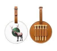 Northern Lights Elk Brown Golf tee Storage Bag - Facile da trasportare e più efficiente nel giocare a golf
