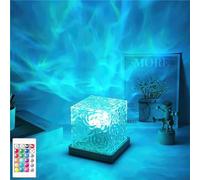 Northern Lights Lamp, Northern Lights Cube Midnight Aura Lamp, 16 colori Acqua Lamp, Wave Night Light, Dimmable Control Cube LED Crystal Atmosphere Lamp
