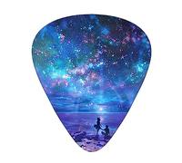 Northern Lights Plettri per chitarra, accessori per chitarra, confezione da 12 plettri per basso artistico, sottili, medi e pesanti, 3 misure per ukulele