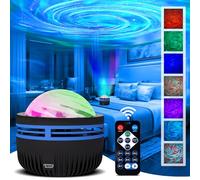Northern Lights - Proiettore a stelle Aurora con telecomando, lampada da proiezione LED RGB colorata, proiettore galassia a 7 effetti di luce, per camera da letto, decorazione per la casa