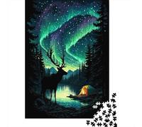 Northern Lights Puzzle Da 1000 Pezzi, Architettura Olistica, Esperienza Catartica, Decorazione Parlante 1000pcs (75x50cm)