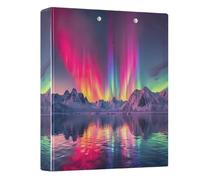 Northern Lights - Raccoglitore a 3 anelli da 3,8 cm, in PVC, con anello a D e tasca trasparente per articoli da ufficio, confezione da 1