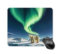 Northern Lights - Tappetino per mouse con bordo cucito, panno lavabile, antiscivolo, design perfetto per giochi, laptop, lavoro in ufficio