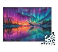 Northern Lights Whale Puzzle 1000 Pezzi Per Adolescenti Passatempo Puzzle Impegnativo Confezione Regalo Sviluppo Della Concentrazione Cartone Ecologico 70x50cm/1000pcs
