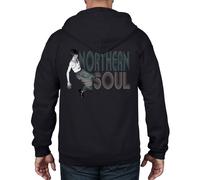Northern Soul Ballerina Logo Felpa Cappuccio e Zip Intera - Wigan Casino Motown