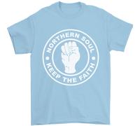 Northern Soul Keeping the Faith Maglietta Uomo In Cotone 100%
