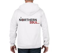 Northern Soul Logo Felpa Cappuccio e Zip Intera - Mod Wigan Casino T-Shirt