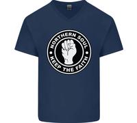 Northern Soul Mantenendo Il Faith Uomo Scollo A V Cotone T-Shirt
