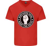 Northern Soul Mantenendo Il Faith Uomo Scollo A V Cotone T-Shirt