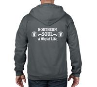 Northern Soul Un Vie Della Vita Felpa Cappuccio e Zip Intera - Motown Wigan Mod