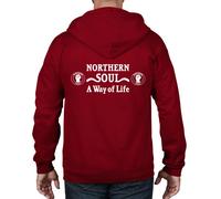 Northern Soul Un Vie Della Vita Felpa Cappuccio e Zip Intera - Motown Wigan Mod