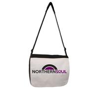 Northern Soul Vinile Logo Messenger Borsa - Keep The Faith Wigan Casino Motown