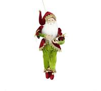 Northlight Enchanted Red Gold and Green Poseable Whimsical Christmas E