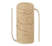 NorthPada 4 mm x 50 metri Corda di Canapa Sisal Naturale Spago Spesso e Resistente per Albero Tiragraffi per Gatti, Giardino, Rilegatura, Materiale da Imballaggio per l'artigianato