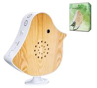 Northpoint Casetta per il suono degli uccelli, in vero legno, con sensore di movimento, timer USB-C (bianco frassino)