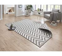 NORTHRUGS Palma - Tappeto reversibile per interni ed esterni, 160 x 230 cm, resistente alle intemperie, design moderno, motivo a zig-zag, per balcone, terrazza, giardino, giardino d'inverno, soggiorno