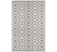 NORTHRUGS Tappeto per interni ed esterni, 160 x 230 cm, resistente alle intemperie, moderno, motivo etnico, per balcone, terrazza, giardino d'inverno, cucina, bagno, soggiorno, impermeabile, grigio