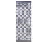 NORTHRUGS Tappeto per interni ed esterni, a rombi blu, crema, 80 x 200 cm