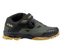 Northwave Enduro Mid 2 - Scarpe MTB Unisex, Suola X-Fire Michelin, Chiusura SLW3 con Strap, Protezione Caviglia, Forest Green Black EU 48