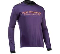 Maglia Northwave Sharp manica lunga lilla logo arancione - XL