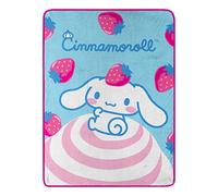 NORTHWEST Cinnamoroll Micro Raschel - Coperta da tiro 116,8 x 152,4 cm, crocchia alla fragola
