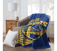 NORTHWEST Coperta Raschel con licenza ufficiale Golden State Warriors NBA 60 "× 80 ″ - Tutti i loghi e colori della squadra - Giornata di gioco extra large & Coperta per camera da letto per fan