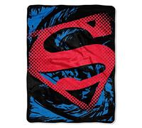 Northwest DC Comics Superman, Super Rip Shield Micro Raschel, Coperta da 116,8 x 152,4 cm, Multicolore, 1 Pezzo