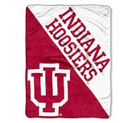 Northwest NCAA Indiana Hoosiers - Coperta Unisex per Adulti in Micro Raschel, Coperta Morbida e Calda da Stadio, Design mezzitoni, 117 x 152 cm