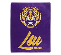 Northwest NCAA LSU Tigers Unisex-Adult Raschel Throw Blanket, 50" x 60", Signature