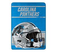 Northwest NFL Carolina Panthers 1NFL059050018RET - Coperta arrotolata con disegno Micro Raschel Run, 117 x 152 cm, colori della squadra, taglia unica